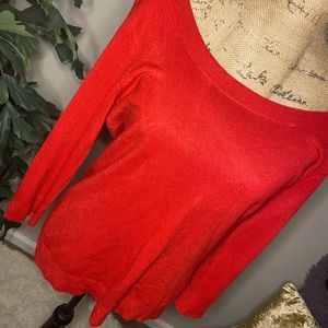 Red long sleeve sweater